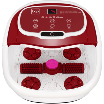 Automatic Heated Shiatsu Massage Foot Bath Spa w/ Pumice Stone