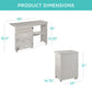 Folding Sewing Table Multipurpose Craft Station & Side Table w/ Wheels