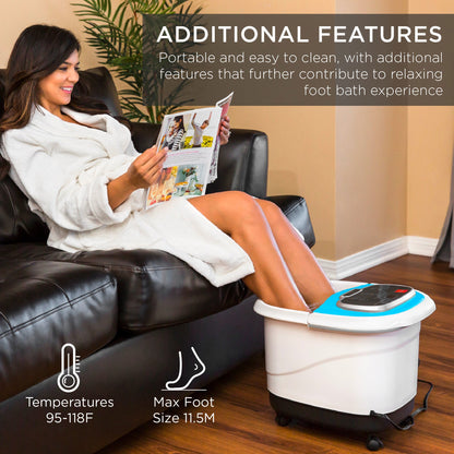 Automatic Heated Shiatsu Massage Foot Bath Spa w/ Pumice Stone