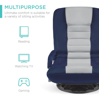 Gaming Floor Chair w/ 360-Degree Swivel, Armrest, Adjustable Backrest