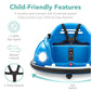 6V Kids Ride On Bumper Car Toy w/ Remote, Harness, Lights, 360 Degree Spin