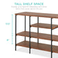 4-Tier Industrial Console Table w/ Tall Shelf Space - 55in
