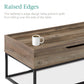 Lift Top Coffee Table w/ Tray Edge Tabletop, Wood-Grain Finish - 44in