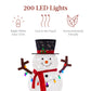 Lighted Pop-Up Snowman Outdoor Christmas Decoration w/ 200 LED Lights - 5ft