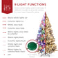 Pre-Lit Snow Flocked Artificial Pine Christmas Tree w/ Multicolored Lights