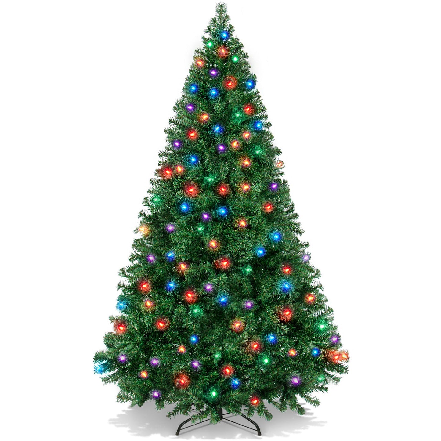 Premium Artificial Pre-Lit Pine Christmas Tree w/ 1,000 Tips, 250 LED Lights