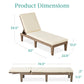 Outdoor Patio Lounge Chair, Resin Chaise Lounger w/ Seat Cushion, 5 Positions