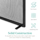 Single Panel Handcrafted Steel Mesh Fireplace Screen w/ Handles - 38x27in