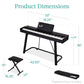 88-Key Weighted Full Size Digital Piano Set w/ U-Stand, 3 Sustain Pedal Unit