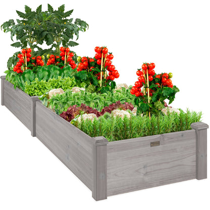 Wooden Raised Garden Bed Planter for Garden, Lawn, Yard - 8x2ft