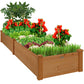 Wooden Raised Garden Bed Planter for Garden, Lawn, Yard - 8x2ft