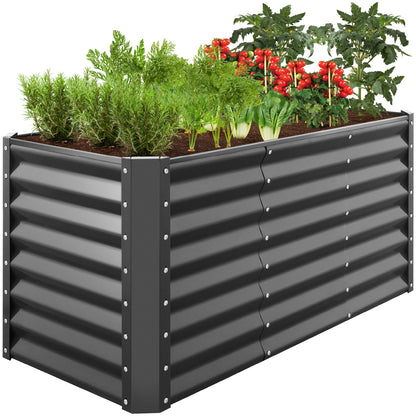 Outdoor Metal Raised Garden Bed for Vegetables, Flowers, Herbs - 4x2x2ft