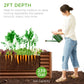 Outdoor Metal Raised Garden Bed for Vegetables, Flowers, Herbs - 8x2x2ft