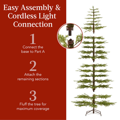 Pre-Lit Sparse Christmas Tree w/ 2-in-1 LED Lights, Cordless Connection