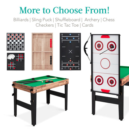 13-in-1 Combo Game Table Set w/ Ping Pong, Foosball, Basketball, Air Hockey