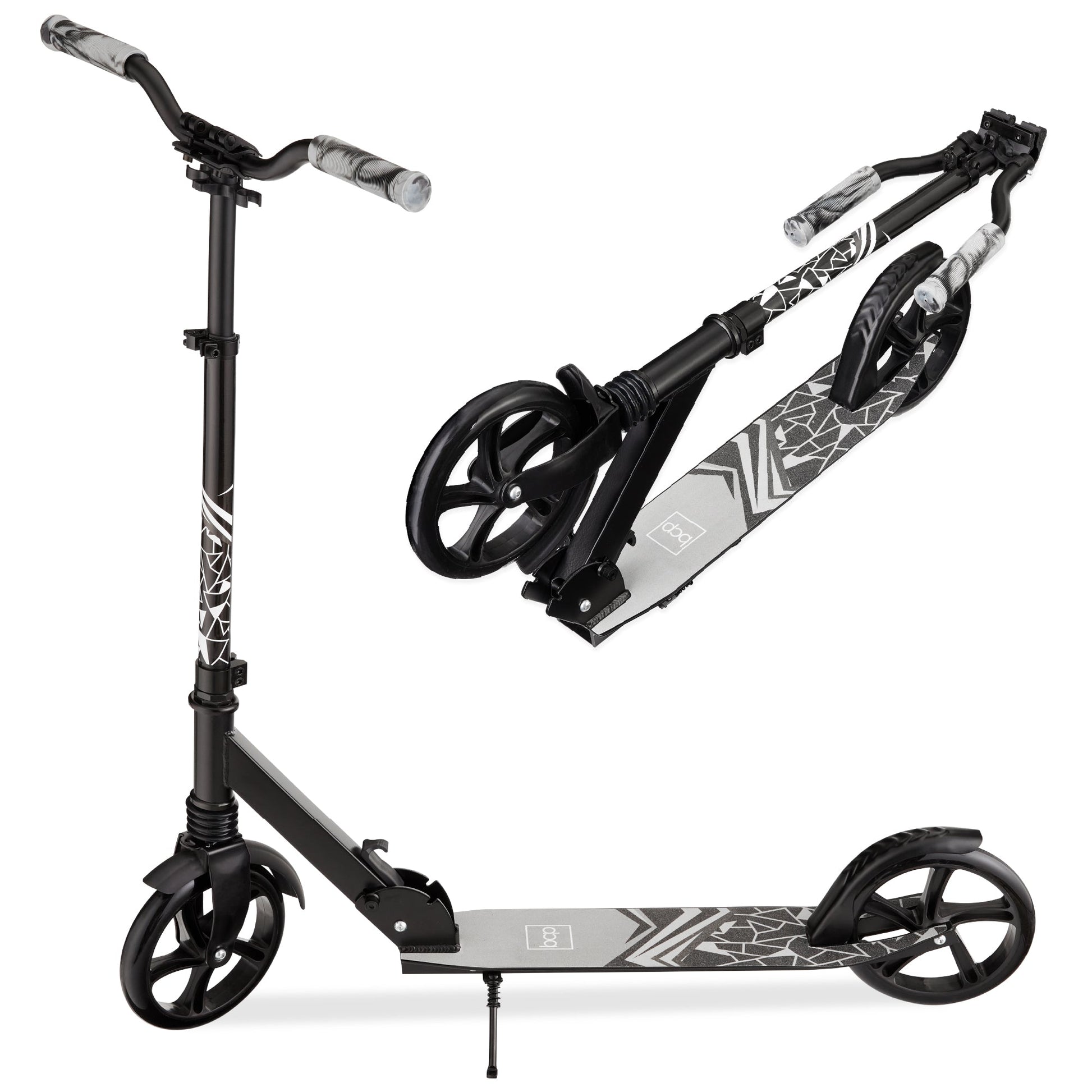 Kids Height Adjustable Kick Scooter w/ Carrying Strap, Non-Slip Deck