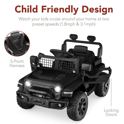 6V Kids Ride-On Truck Car w/ Parent Remote Control, 4-Wheel Suspension