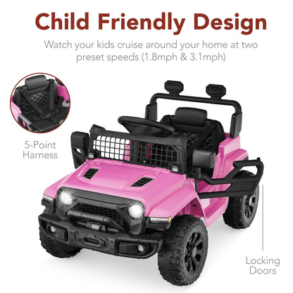 6V Kids Ride-On Truck Car w/ Parent Remote Control, 4-Wheel Suspension