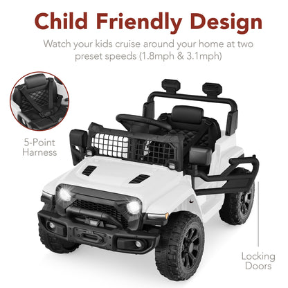 6V Kids Ride-On Truck Car w/ Parent Remote Control, 4-Wheel Suspension