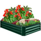 Outdoor Metal Raised Garden Bed for Vegetables, Flowers, Herbs - 6x3x1ft