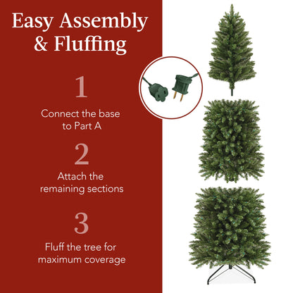 Pre-Lit Spruce Pencil Christmas Tree w/ Incandescent Lights