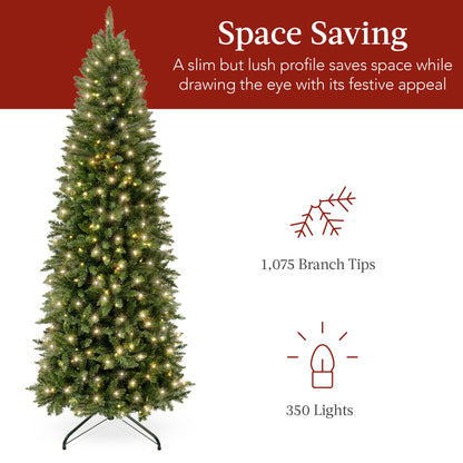 Pre-Lit Spruce Pencil Christmas Tree w/ Incandescent Lights