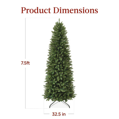 Pre-Lit Spruce Pencil Christmas Tree w/ Incandescent Lights