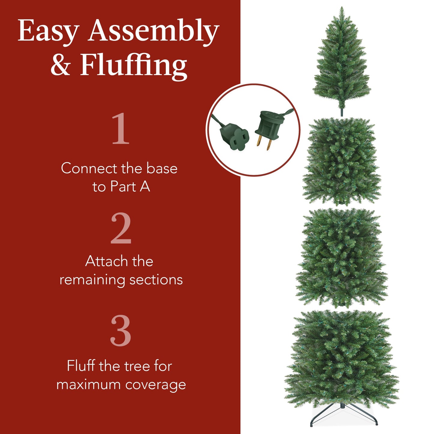 Pre-Lit Spruce Pencil Christmas Tree w/ Incandescent Lights