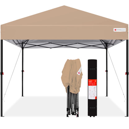 One-Person Setup Instant Pop Up Canopy w/ Wheeled Bag - 10x10ft