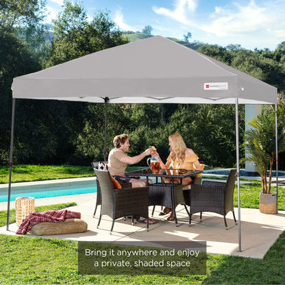 One-Person Setup Instant Pop Up Canopy w/ Wheeled Bag - 10x10ft