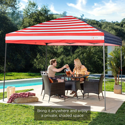 One-Person Setup Instant Pop Up Canopy w/ Wheeled Bag - 10x10ft