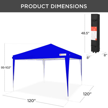 Outdoor Portable Pop Up Canopy Tent w/ Carrying Case, 10x10ft