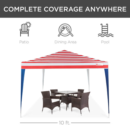 Outdoor Portable Pop Up Canopy Tent w/ Carrying Case, 10x10ft