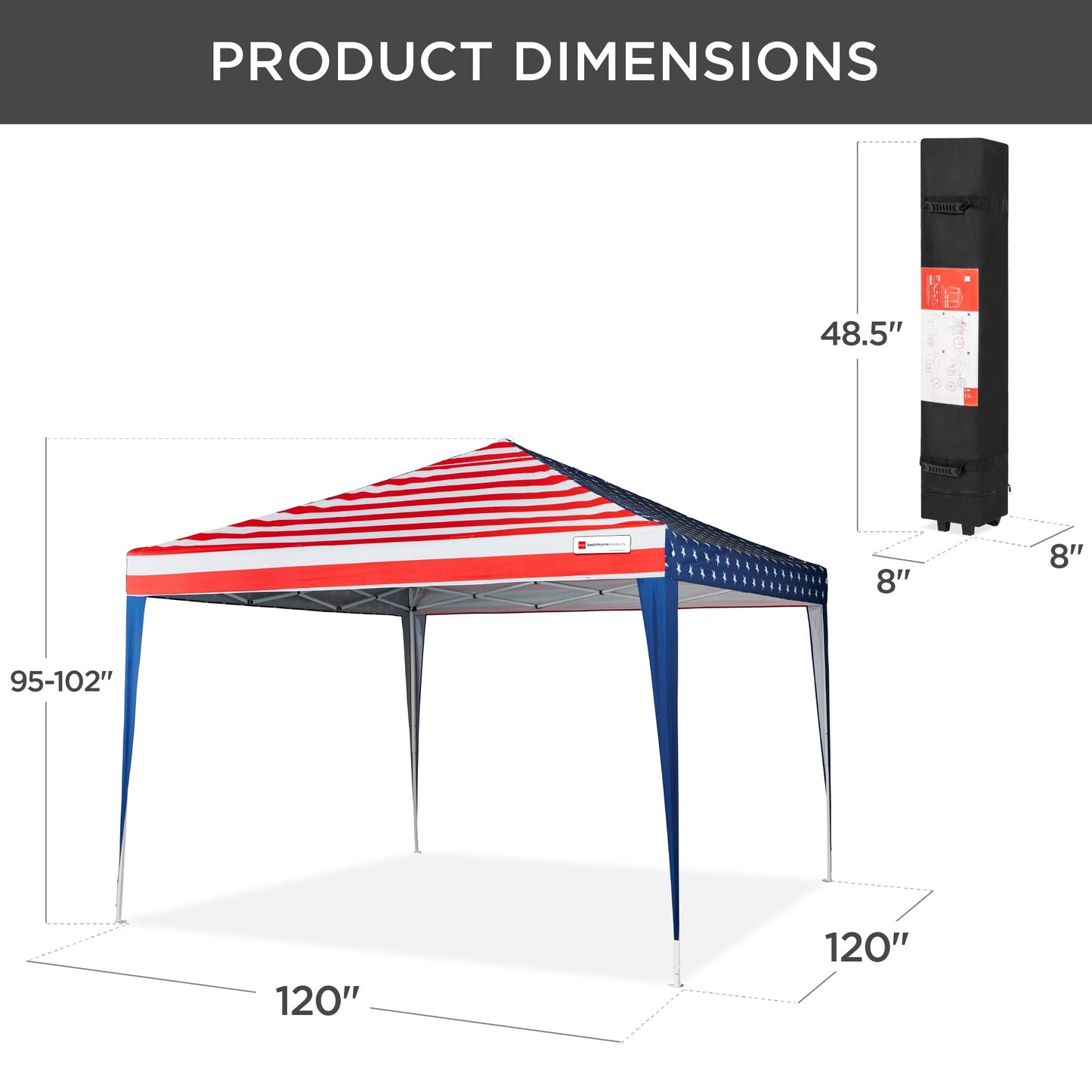 Outdoor Portable Pop Up Canopy Tent w/ Carrying Case, 10x10ft