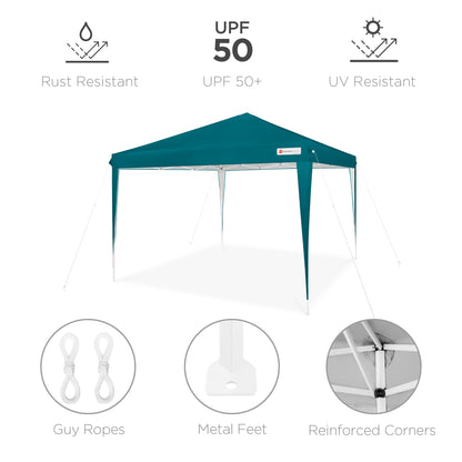 Outdoor Portable Pop Up Canopy Tent w/ Carrying Case, 10x10ft