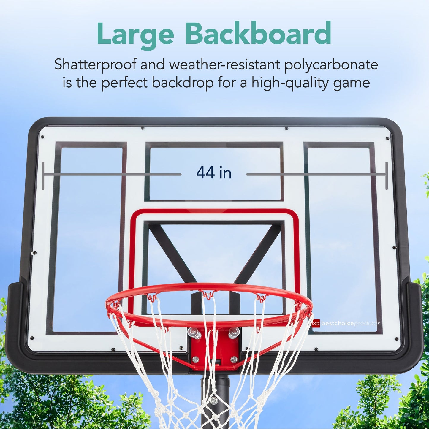 Adjustable Regulation-Size Basketball Hoop w/ Fillable Base, 2 Wheels