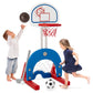 3-in-1 Toddler Basketball Hoop Sports Activity Center Play Set