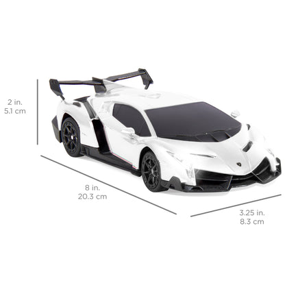 1/24 Kids RC Lamborghini Veneno Racing Car Toy w/ Lights, Shock Suspension