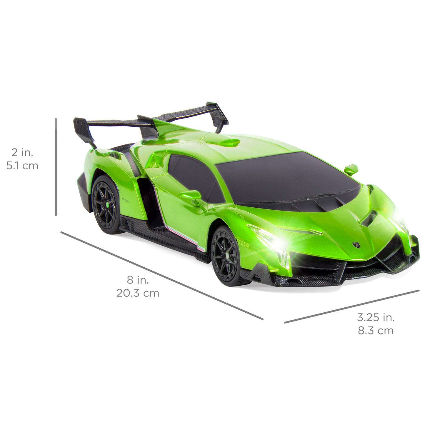 1/24 Kids RC Lamborghini Veneno Racing Car Toy w/ Lights, Shock Suspension