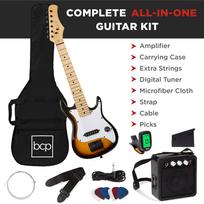 Kids Electric Guitar Beginner Starter Kit w/ 5W Amplifier - 30 in