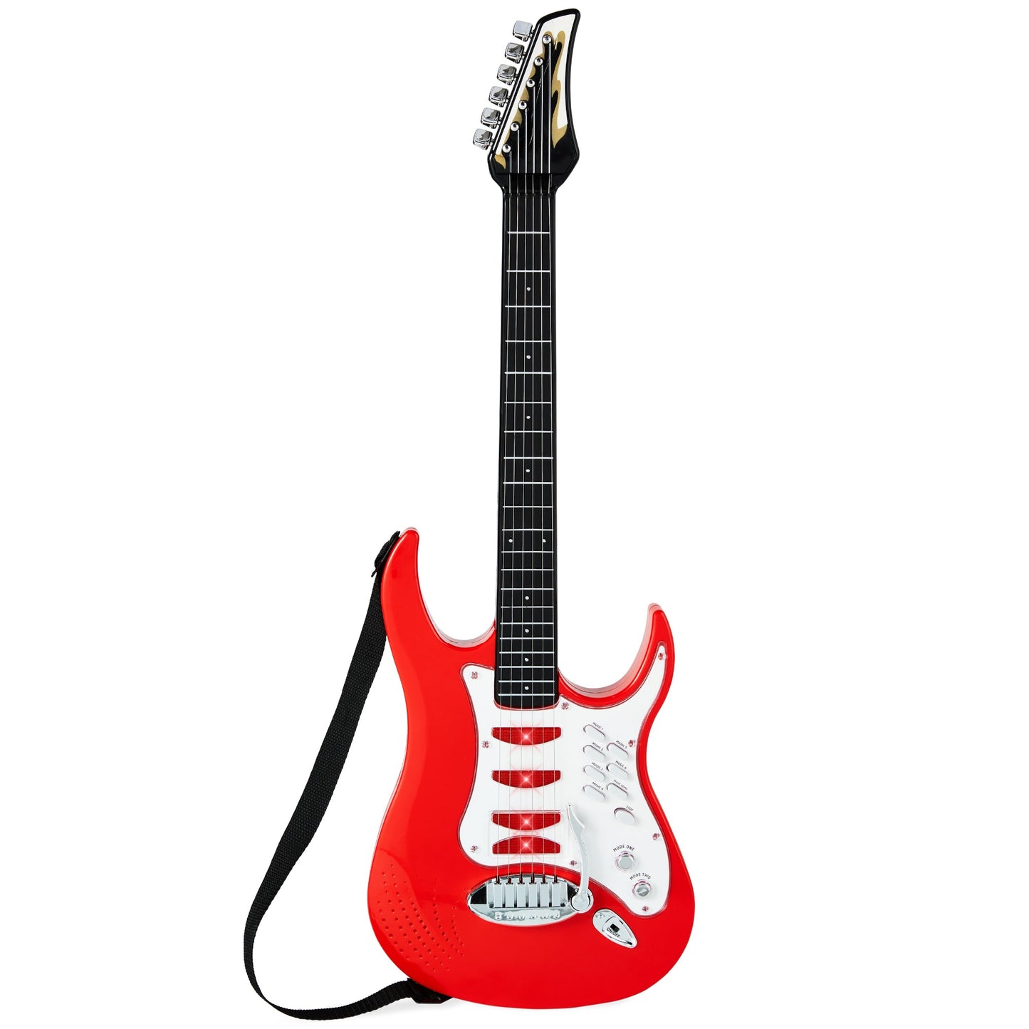 Kids Electric Guitar Toy Play Set w/ 6 Songs, Microphone, Amp