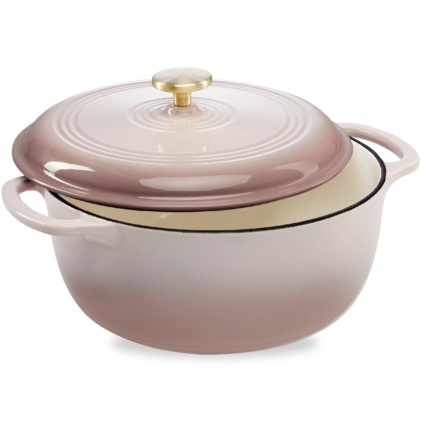 Cast-Iron Dutch Oven Kitchen Cookware w/ Enamel, Handles - 7.5qt