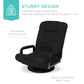 Gaming Floor Chair w/ 360-Degree Swivel, Armrest, Adjustable Backrest