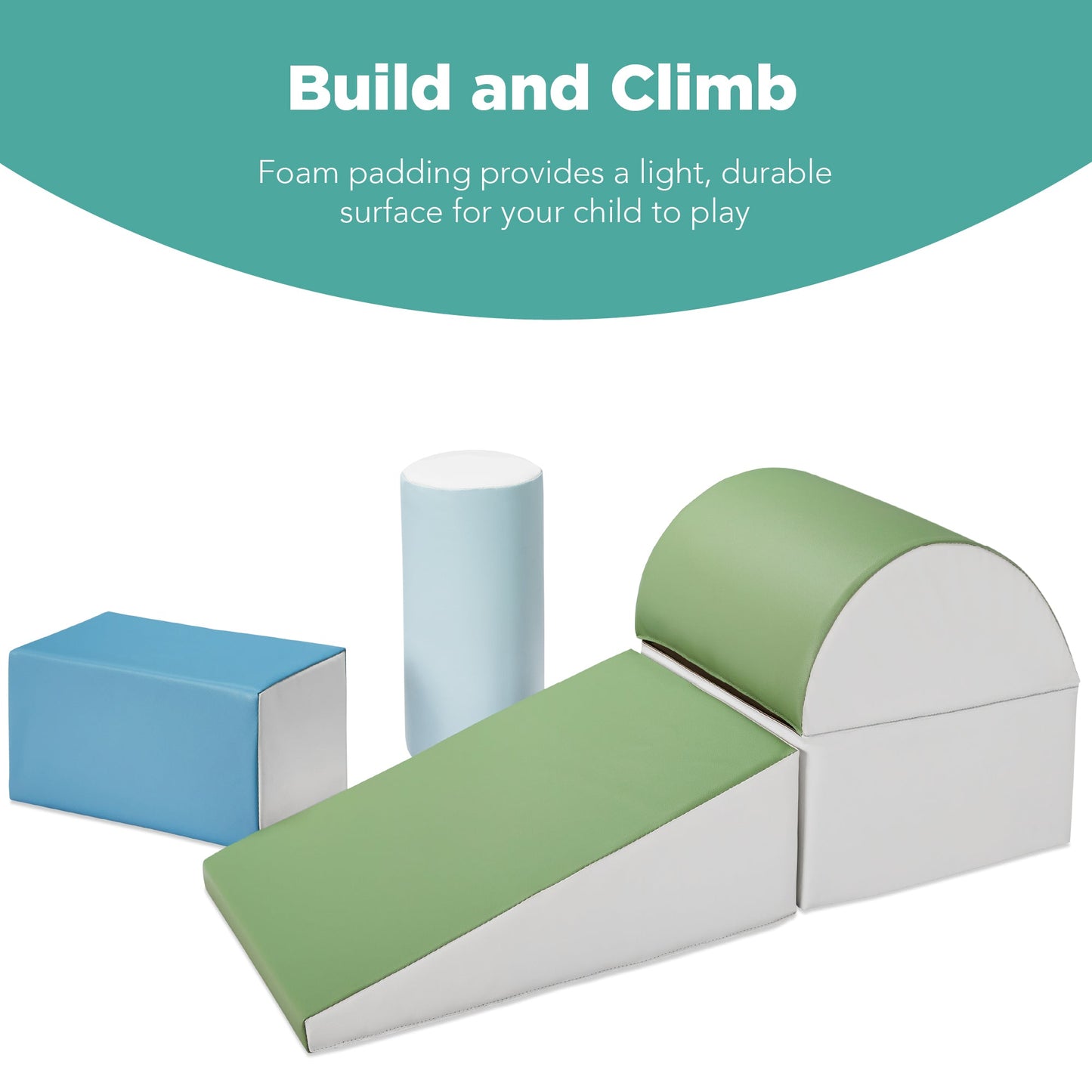 5-Piece Kids Climb & Crawl Soft Foam Shapes Structure Playset