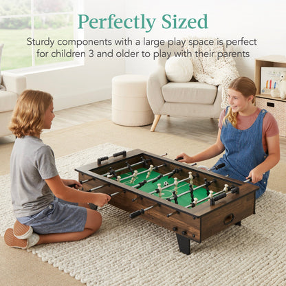 Tabletop Foosball Set, Arcade Table Soccer w/ 2 Balls - 40in