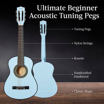 Kids Acoustic Guitar Beginner Starter Kit with Carrying Case - 30in