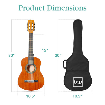 Kids Acoustic Guitar Beginner Starter Kit with Carrying Case - 30in