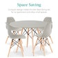 5-Piece Mid-Century Modern Dining Set w/ 4 Chairs, Wooden Legs, Metal Frame