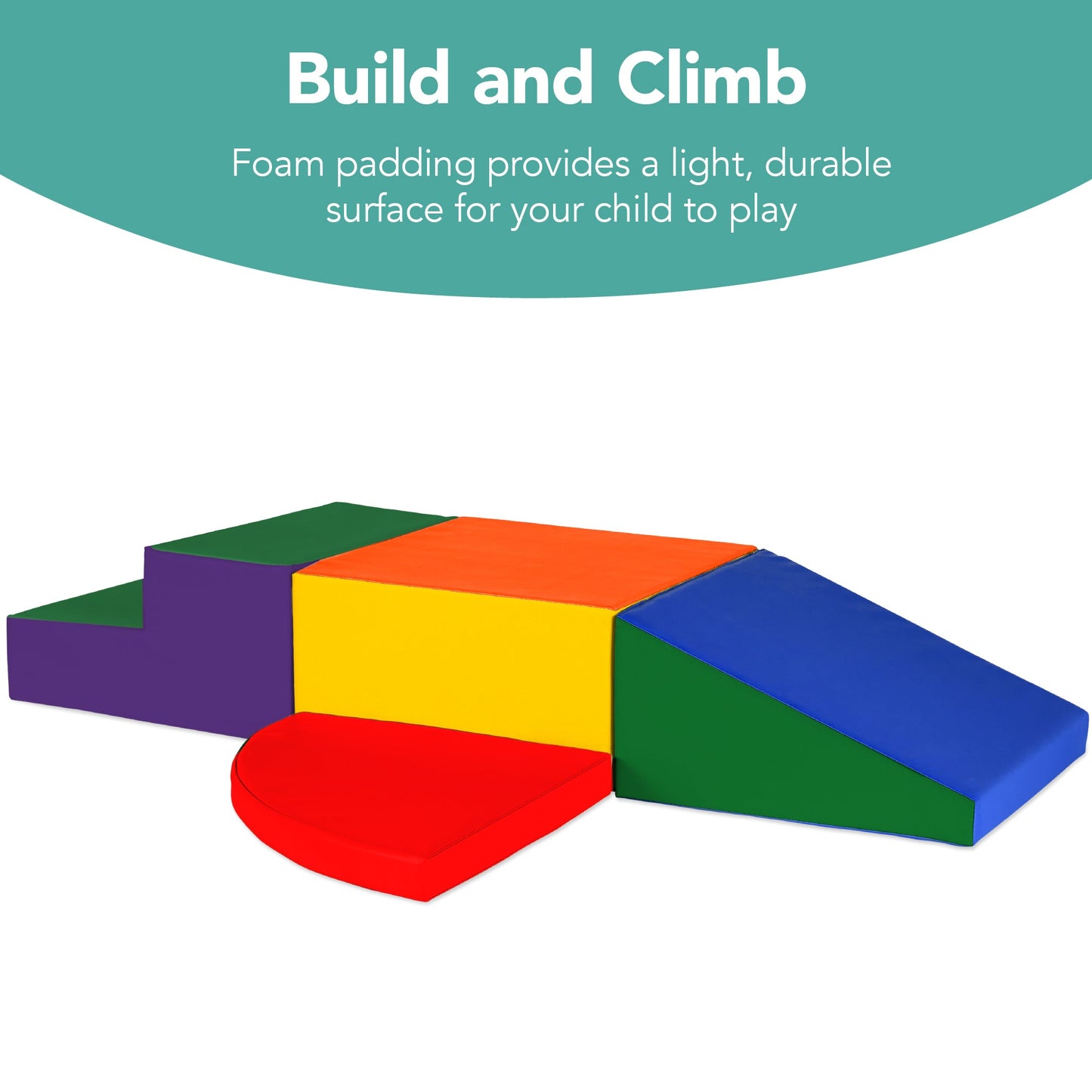 4-Piece Kids Climb & Crawl Soft Foam Shapes Structure Playset