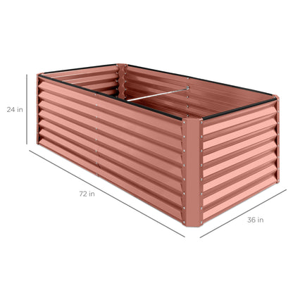 Outdoor Metal Raised Garden Bed for Vegetables, Flowers, Herbs - 6x3x2ft